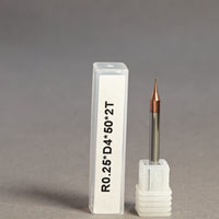 METALDUR 0.5*50 2FLUTE BALLNOSE COPPER 55HRC TiCN COATED
