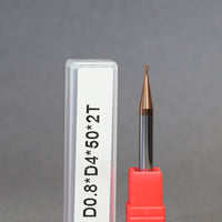 METALDUR 0.8*50 2FLUTE FLAT COPPER 55HRC TiCN COATED