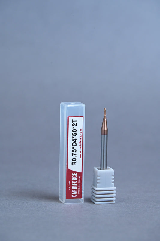 CARBIFORCE 1.5*50 2FLUTE BALLNOSE  55HRC TiSiN COATED