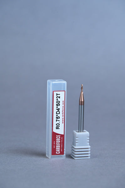 CARBIFORCE 1.5*50 2FLUTE BALLNOSE  55HRC TiSiN COATED