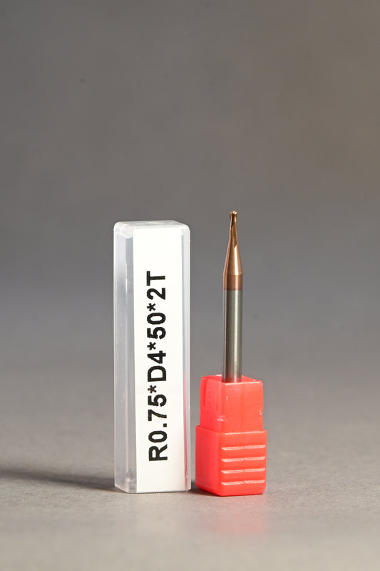 METALDUR 1.5*50 2FLUTE BALLNOSE COPPER 55HRC TiCN COATED