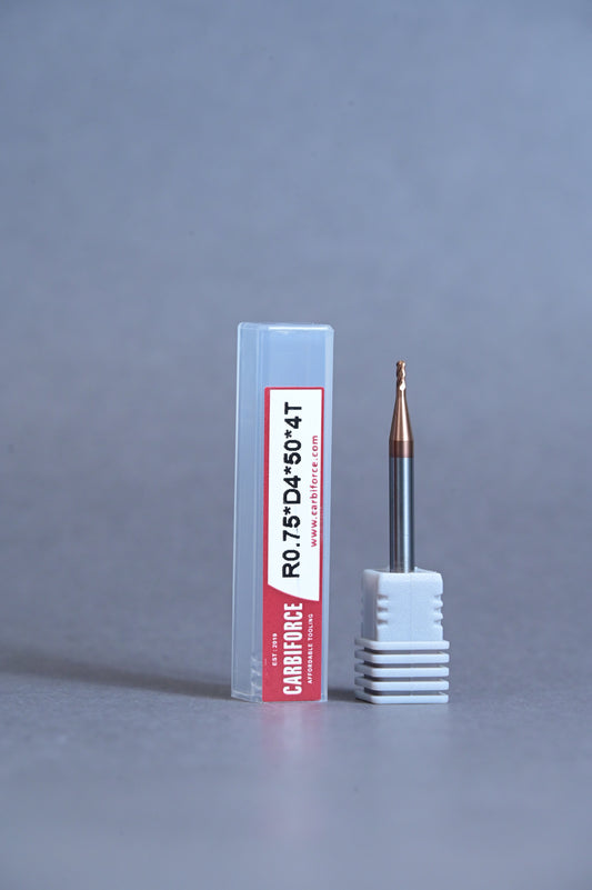 CARBIFORCE 1.5*50 4FLUTE BALLNOSE  55HRC TiSiN COATED