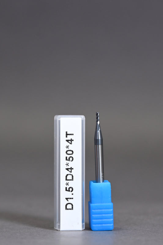 METALDUR 1.5*50 4FLUTE FLAT BLACK 55HRC ALTiAN COATED