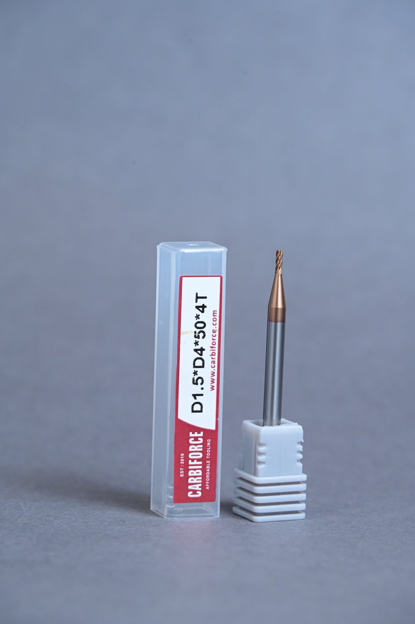 CARBIFORCE 1.5*50 4FLUTE FLAT  55HRC TiSiN COATED