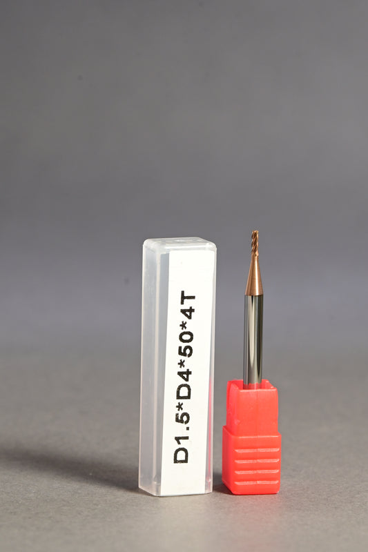 METALDUR 1.5*50 4FLUTE FLAT COPPER 55HRC TiCN COATED