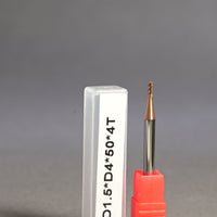METALDUR 1.5*50 4FLUTE FLAT COPPER 55HRC TiCN COATED