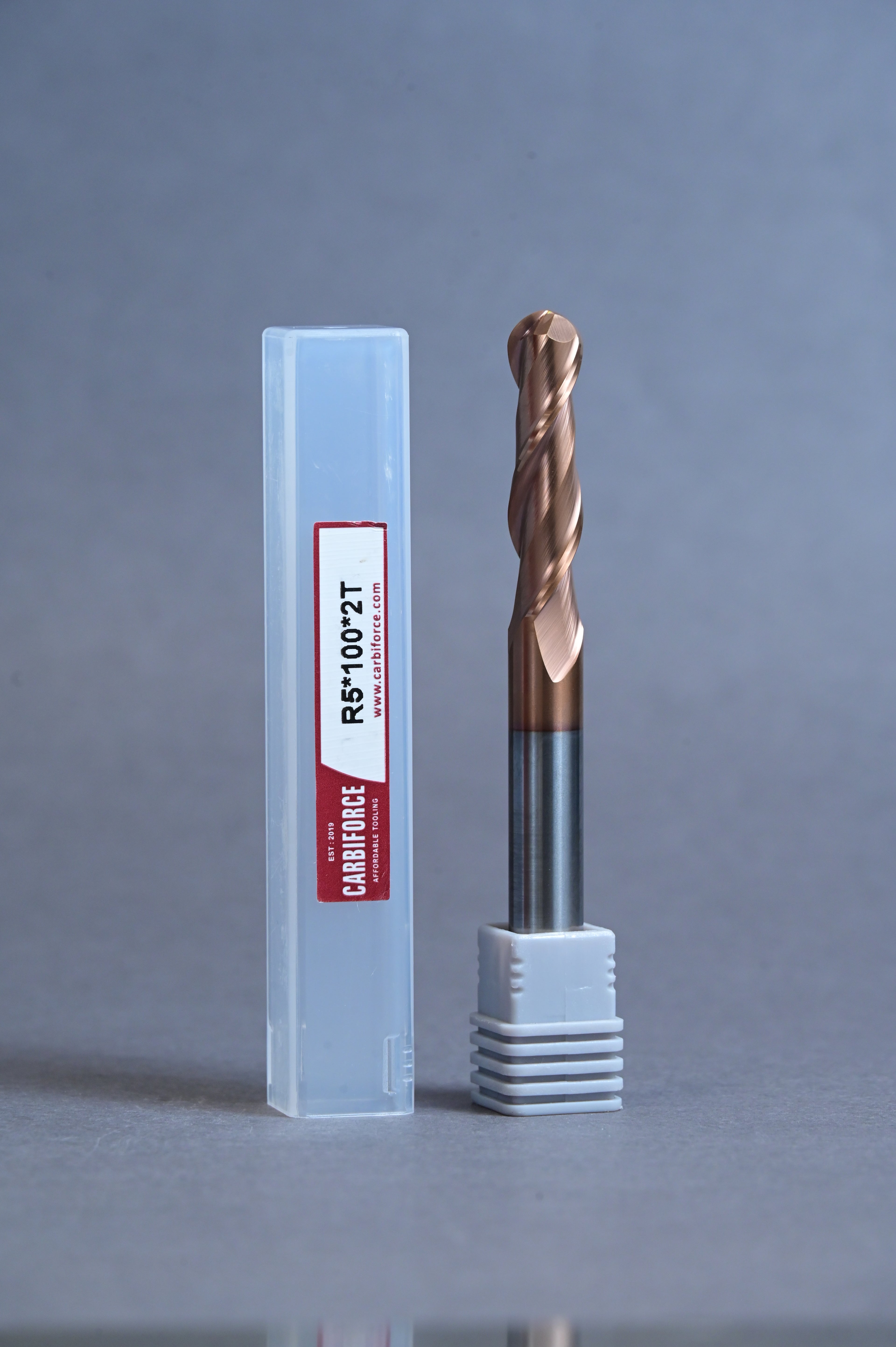 CARBIFORCE 10*100 2FLUTE BALLNOSE  55HRC TiSiN COATED