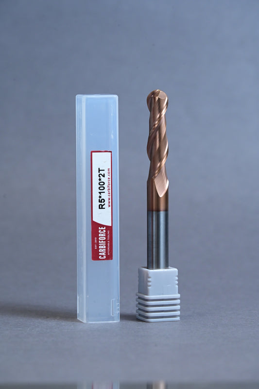CARBIFORCE 10*100 2FLUTE BALLNOSE  55HRC TiSiN COATED