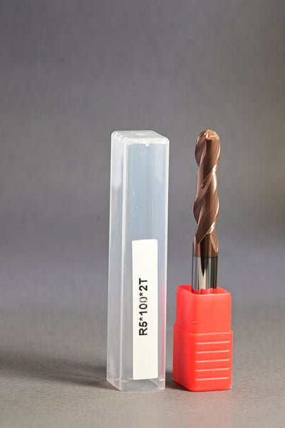 METALDUR 10*100 2FLUTE BALLNOSE COPPER 55HRC TiCN COATED