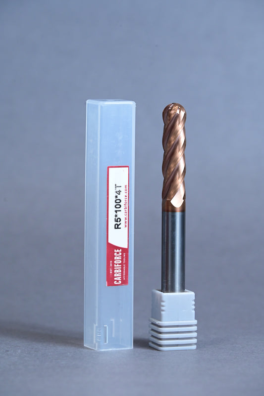 CARBIFORCE 10*100 4FLUTE BALLNOSE  55HRC TiSiN COATED