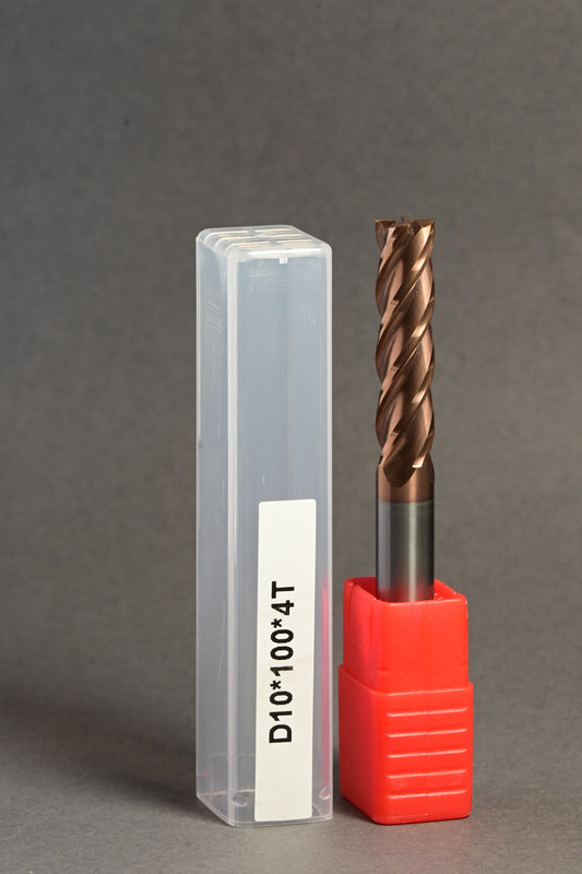 METALDUR 10*100 4FLUTE FLAT COPPER 55HRC TiCN COATED