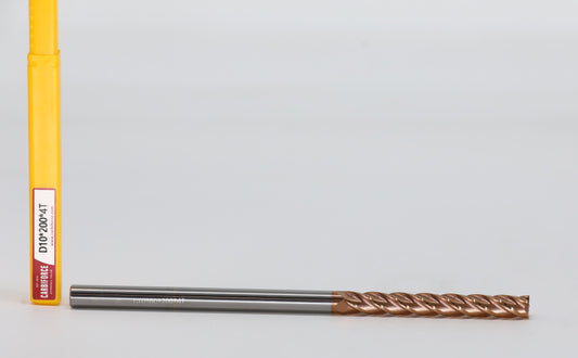 CARBIFORCE 10*200 4FLUTE FLAT  55HRC TiSiN COATED