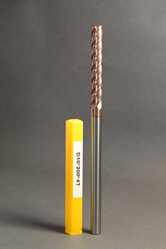 METALDUR 10*200 4FLUTE FLAT COPPER 55HRC TiCN COATED