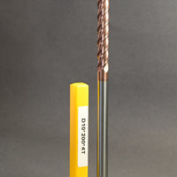 METALDUR 10*200 4FLUTE FLAT COPPER 55HRC TiCN COATED