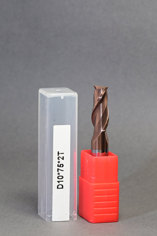 METALDUR 10*75 2FLUTE FLAT COPPER 55HRC TiCN COATED