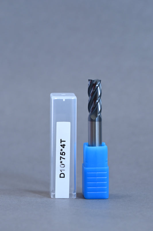 METALDUR 10*75 4FLUTE FLAT BLACK 55HRC ALTiAN COATED