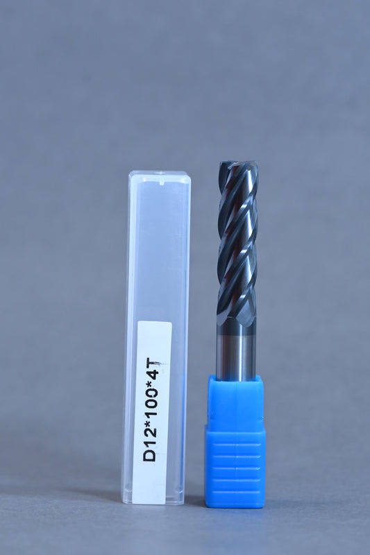 METALDUR 12*100 4FLUTE FLAT BLACK 55HRC ALTiAN COATED