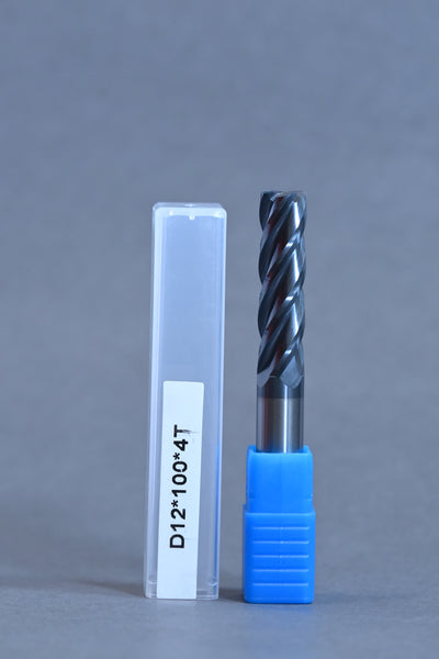 METALDUR 12*100 4FLUTE FLAT BLACK 55HRC ALTiAN COATED