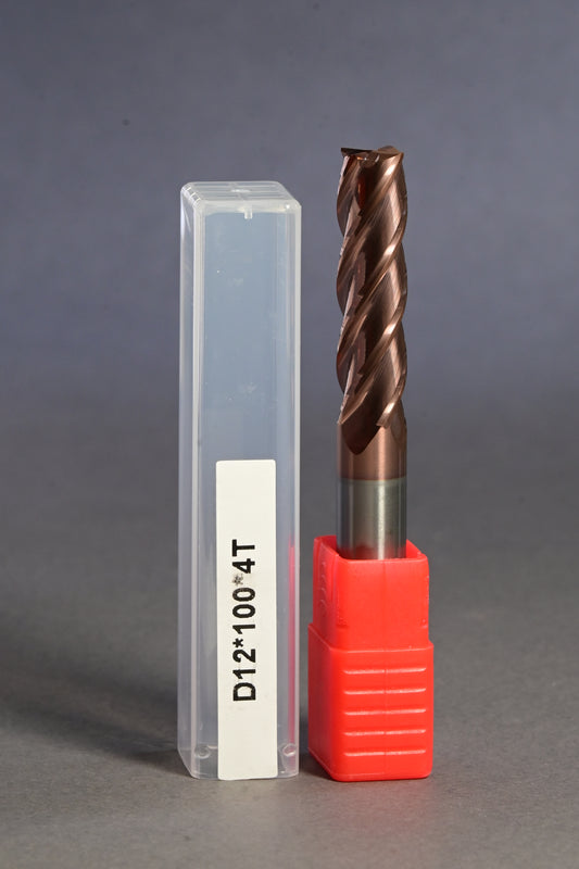 METALDUR 12*100 4FLUTE FLAT COPPER 55HRC TiCN COATED