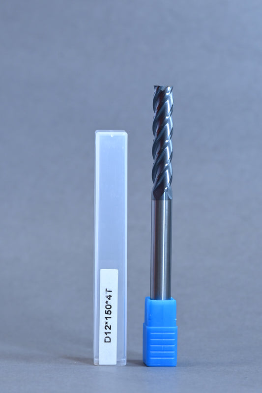 METALDUR 12*150 4FLUTE FLAT BLACK 55HRC ALTiAN COATED