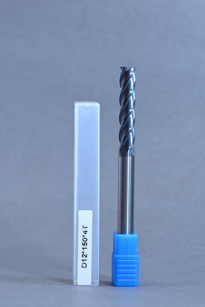 METALDUR 12*150 4FLUTE FLAT BLACK 55HRC ALTiAN COATED