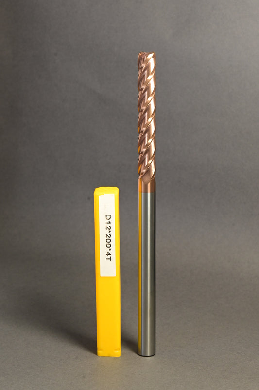 METALDUR 12*200 4FLUTE FLAT COPPER 55HRC TiCN COATED