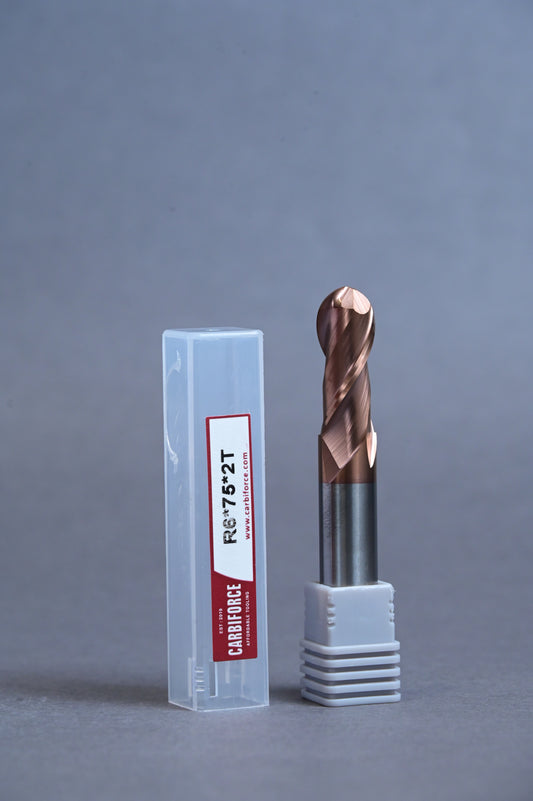 CARBIFORCE 12*75 2FLUTE BALLNOSE  55HRC TiSiN COATED