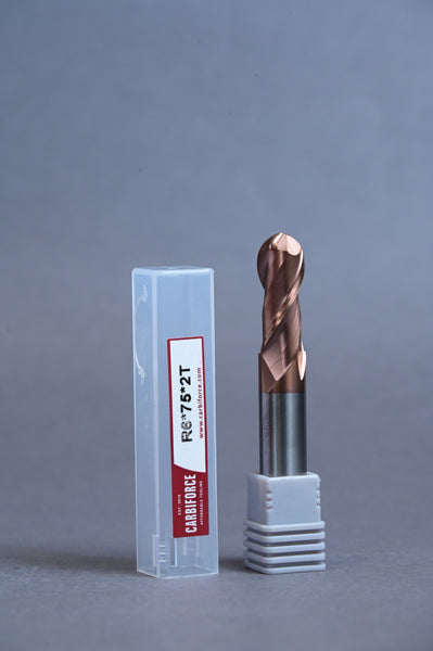 CARBIFORCE 12*75 2FLUTE BALLNOSE  55HRC TiSiN COATED