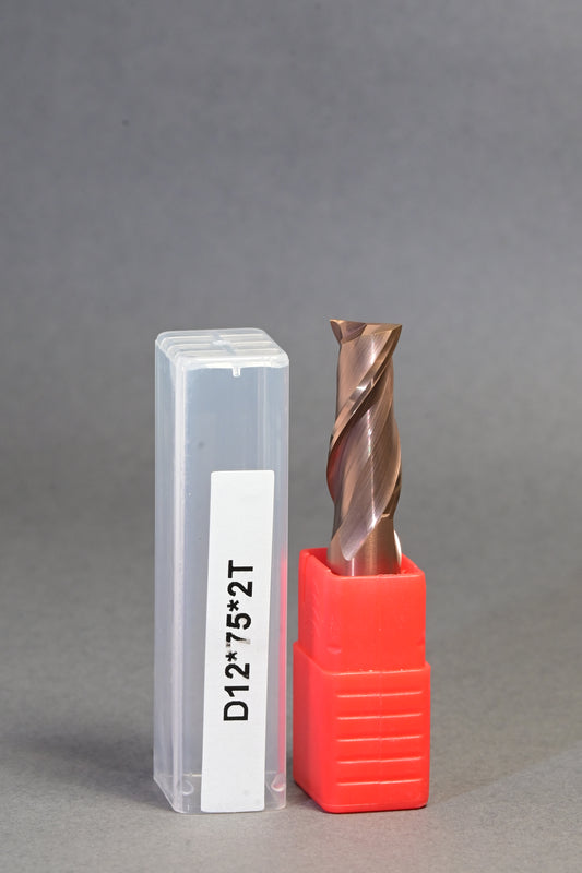 METALDUR 12*75 2FLUTE FLAT COPPER 55HRC TiCN COATED