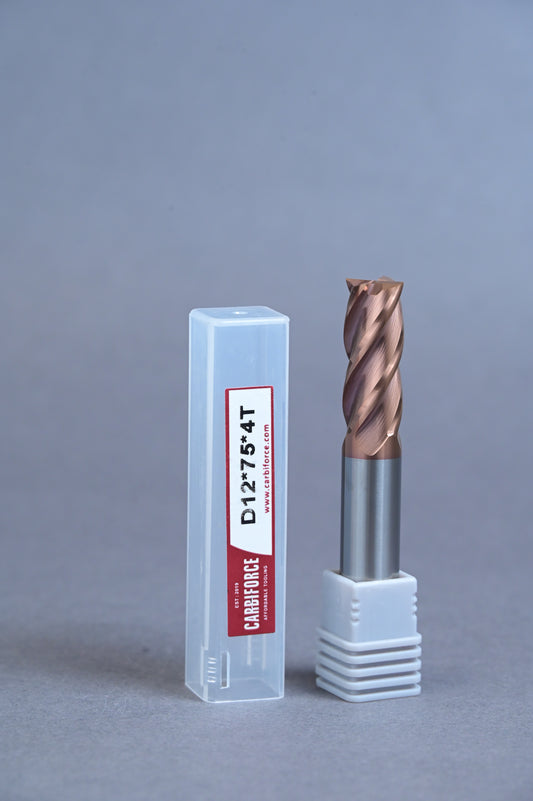CARBIFORCE 12*75 4FLUTE FLAT  55HRC TiSiN COATED