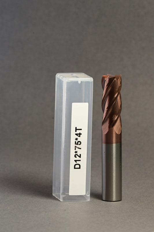 METALDUR 12*75 4FLUTE FLAT COPPER 55HRC TiCN COATED