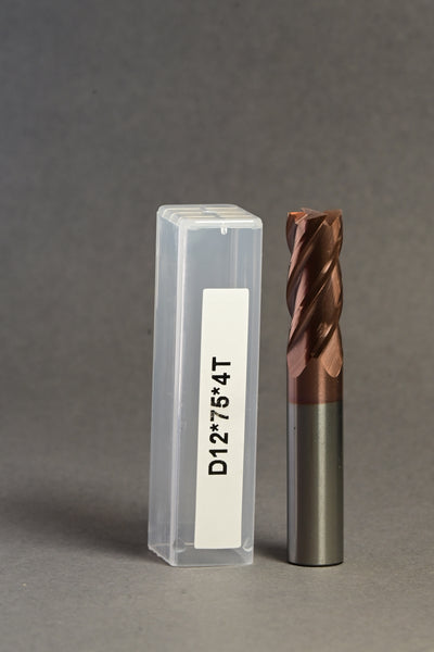METALDUR 12*75 4FLUTE FLAT COPPER 55HRC TiCN COATED