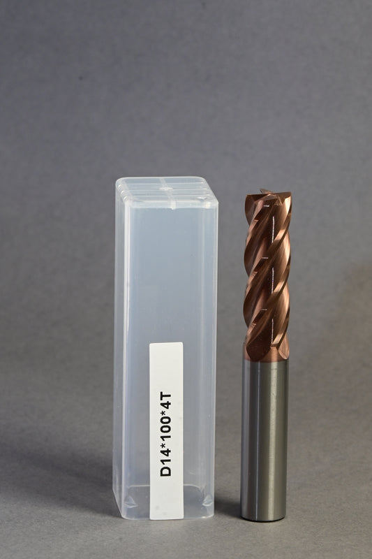 METALDUR 14*100 4FLUTE FLAT COPPER 55HRC TiCN COATED