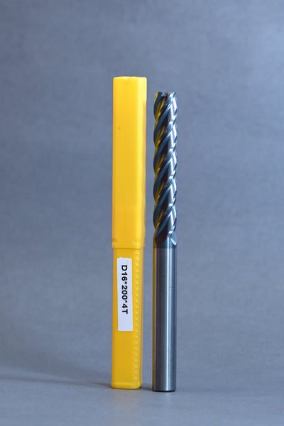 METALDUR 16*200 4FLUTE FLAT BLACK 55HRC ALTiAN COATED