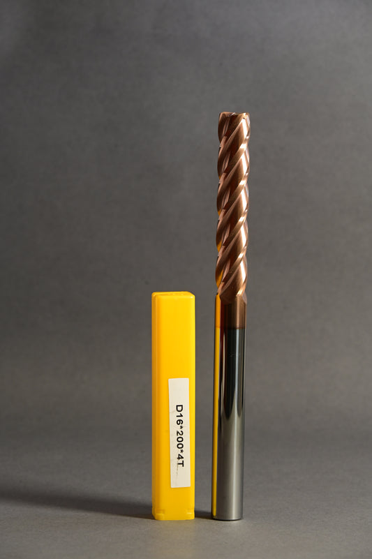 METALDUR 16*200 4FLUTE FLAT COPPER 55HRC TiCN COATED