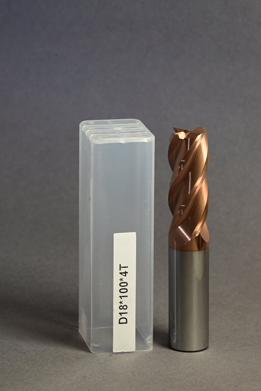 METALDUR 18*100 4FLUTE FLAT COPPER 55HRC TiCN COATED