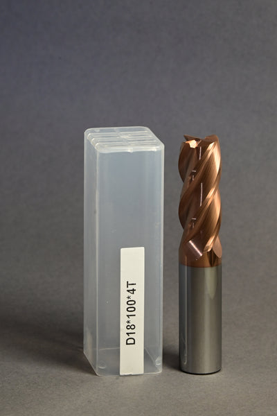 METALDUR 18*100 4FLUTE FLAT COPPER 55HRC TiCN COATED