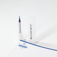 METALDUR 1*50 2FLUTE BALLNOSE BLUE 65HRC NANO COATED