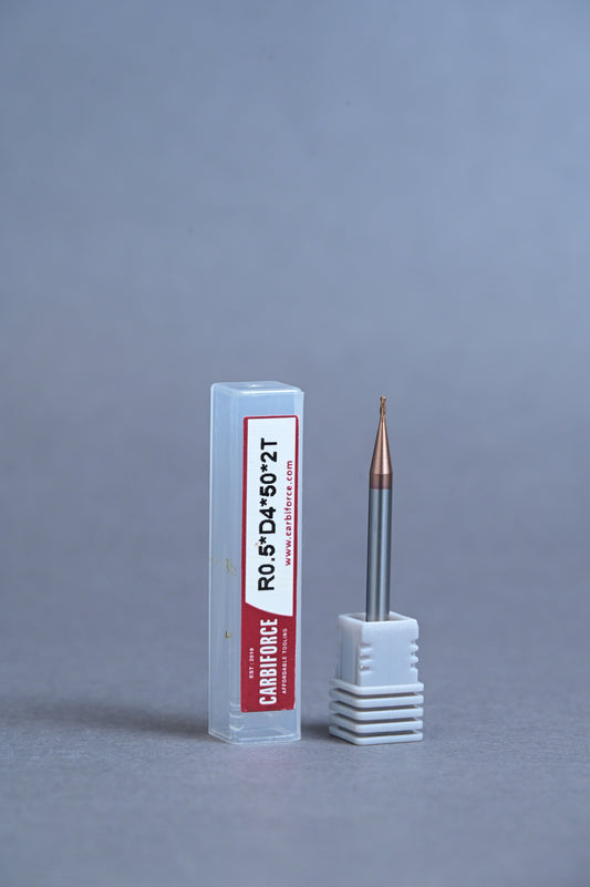 CARBIFORCE 1*50 2FLUTE BALLNOSE  55HRC TiSiN COATED