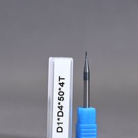 METALDUR 1*50 4FLUTE FLAT BLACK 55HRC ALTiAN COATED