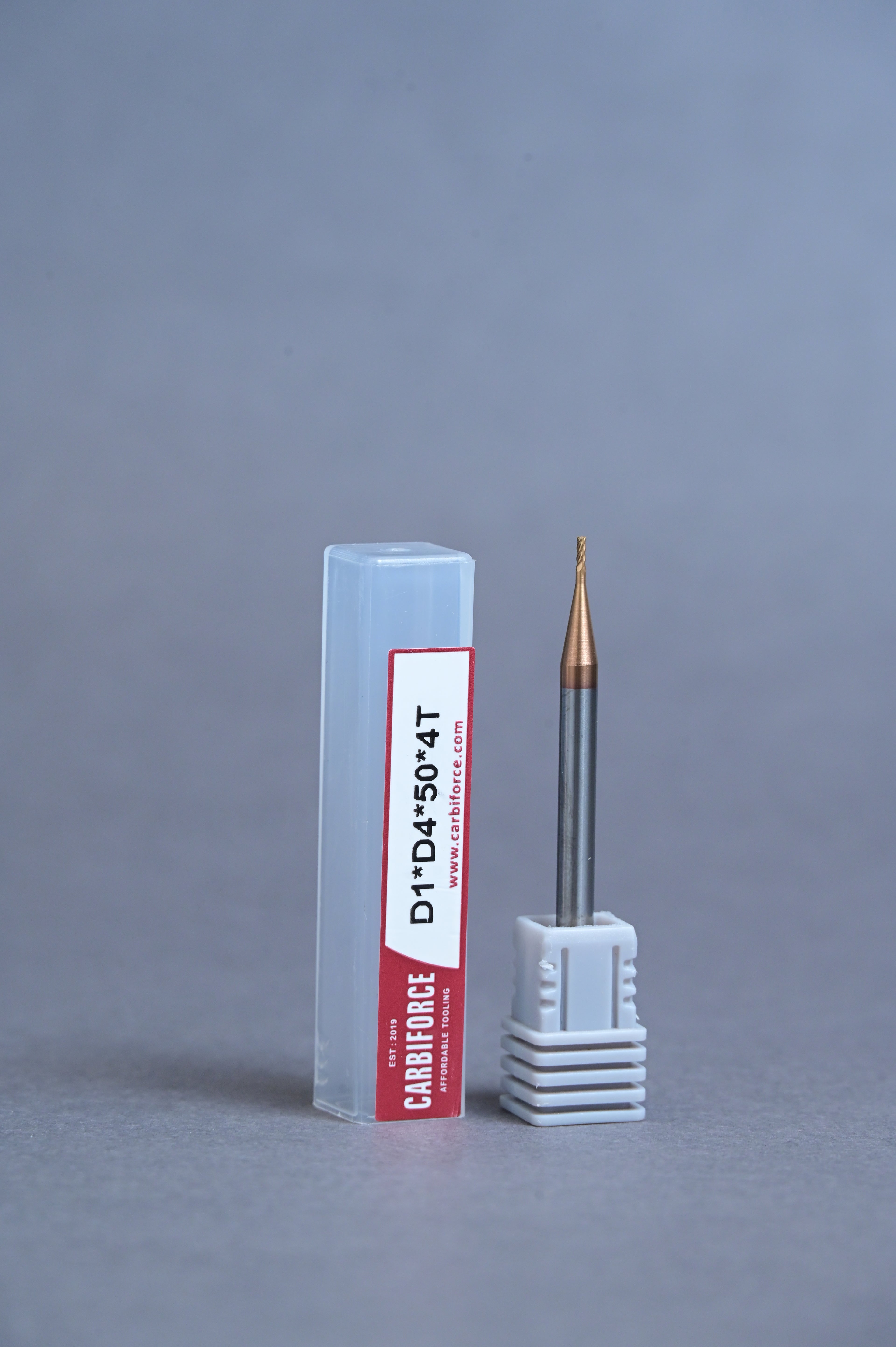 CARBIFORCE 1*50 4FLUTE FLAT  55HRC TiSiN COATED