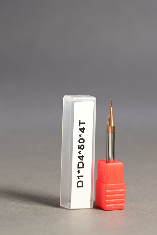 METALDUR 1*50 4FLUTE FLAT COPPER 55HRC TiCN COATED
