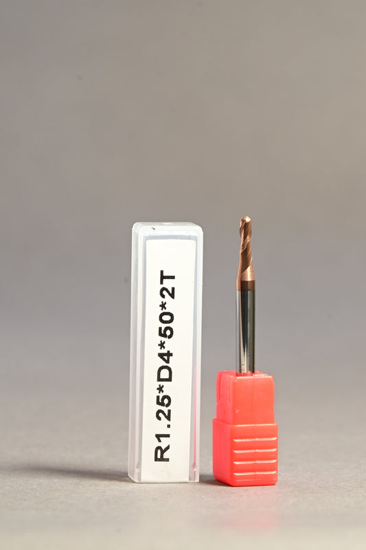 METALDUR 2.5*50 2FLUTE BALLNOSE COPPER 55HRC TiCN COATED
