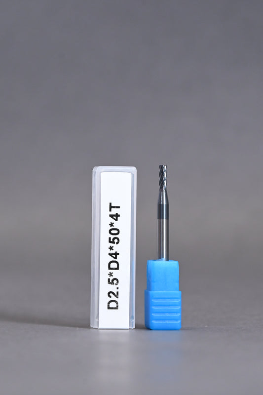 METALDUR 2.5*50 4FLUTE FLAT BLACK 55HRC ALTiAN COATED