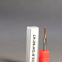 METALDUR 2.5*50 4FLUTE FLAT COPPER 55HRC TiCN COATED