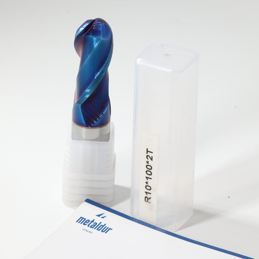METALDUR 20*100 2FLUTE BALLNOSE BLUE 65HRC NANO COATED