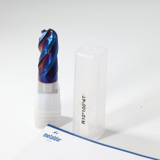 METALDUR 20*100 4FLUTE BALLNOSE BLUE 65HRC NANO COATED