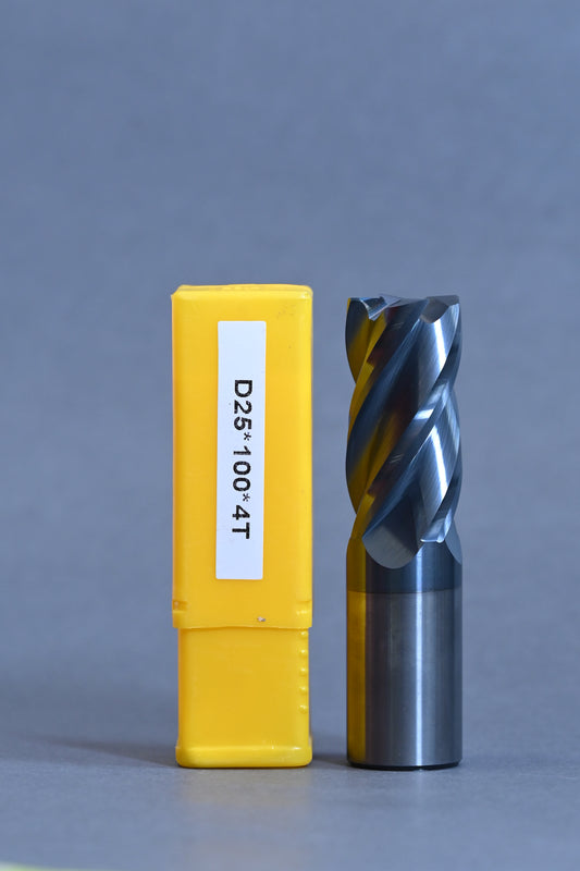 METALDUR 25*100 4FLUTE FLAT BLACK 55HRC ALTiAN COATED
