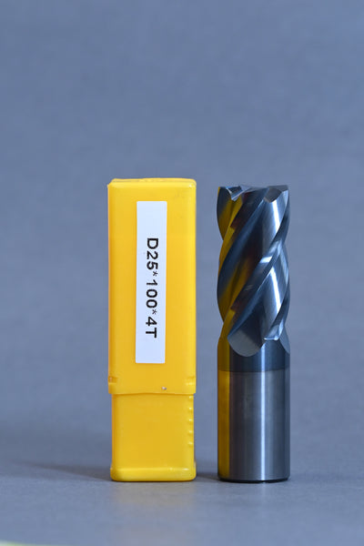 METALDUR 25*100 4FLUTE FLAT BLACK 55HRC ALTiAN COATED