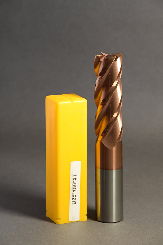 METALDUR 25*150 4FLUTE FLAT COPPER 55HRC TiCN COATED